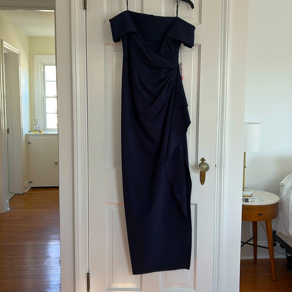 Vince Camuto off the shoulder gown NWT